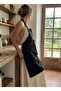Black Kitchen Apron with 2 Pockets, Water and Stain Repellent Barista Workshop Apron Unisex - 3