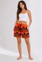 Girl's Premium Swim Shorts with Zipper Pockets and Mesh Lining - Orange