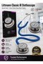Classic III Monitoring Stethoscope Model 5622 Silver-Finish Dual-Sided Chestpiece with Navy Blue Tubing Adult and Pediatric Tunable Diaphragms Soft-Sealing Eartips 27 Inch 69 cm