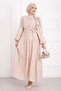 Belted Layered Dress Beige - 3