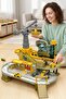 4Pc Plastic Interactive Track Train Set Mining Crane Conveyor Educational Assembly