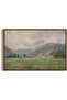 Large Framed Wall Art Prairie Mountain Landscape Canvas with Outer Frame (60x80 cm)
