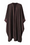 Women's Brown Metallic Open Front Draped Cape Abaya - 4