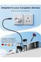 2Pcs EU to UK Plug Adapter, Europe Schuko 2 Pin to 3 Pin UK Travel Adaptor, European Euro. - 3