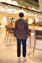Brown Tissue Collar Striped Shirt - 4