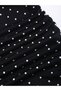 Black Dress with Polka Dots Halter Neck Gathered Stylish - 4