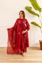 Cotton Anarkali Flower Embroidered Kurta Set for Women |Women Indian Wear | Festive & Party Wear | 3 Piece SetKurta Set for Women | Kurta Pant Dupatta Set | Women Indian Wear | Ethnic Indian Wear