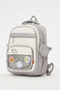 Korean Style Badge Set of 3 Gray Girls & Boys School Bag & Primary School Backpack & Lunch Bag & Pencil Case - 4