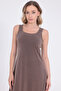 Sleeveless Skirt Bell Model Pique Modal Dress - 7