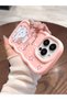 iPhone 13 Pro Max Compatible Case Camera Protector Pink Silicone Couple Phone Case Cat Pattern - 5