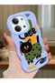 Redmi 15C 5g Compatible Case Camera Protector Blue Silicone Couple Phone Case Cat Pattern