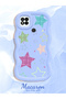 Redmi 10A Compatible Case Camera Protector Blue Silicone Couple Phone Case Star Pattern - 2