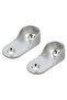 Oval Closet Rod End Flange Bracket, Wardrobe Hanger Pipe Fitting Oval Type, Wardrobe Tube Support Bracket with Screws (Pack Of 2) - 2