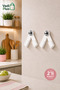 Set of 2 Plate Holders and Pot Lid Holders Strong Adhesive Wall Mount