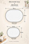Non-Slip Based Washable 2-Piece Oval Elephant Pattern Bath Mat and Toilet Set – Modern Bathroom Rug - 6
