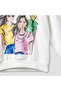 Girls Crew Neck Sweatshirt with Graphic Print - Cotton - Long Sleeves - 4