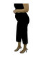 Plus Size Lycra Elastic Waist Slim Viscose Women's Capri Leggings with Embroidered Leg Detail - 6