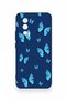 Poco F5 Pro Compatible Blue Butterfly Patterned Silicone Case - 2
