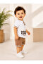 Baby Boy Zoo Safari Printed Short Sleeve Cotton Shorts Two-Piece Summer Set - 2