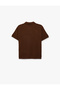 Short Sleeve Button Detailed Polo Collar Knitwear School T-Shirt - 6