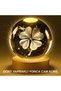 Ilkestor Led Illuminated Glass Globe with Clover Plant Figure and USB Wooden Stand (184054) Night Light - 5