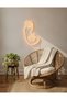 Soyut Yüz Figürlü LED Neon Duvar Tablosu | Amber Aydınlatmalı Modern Dekor | Salon - 3