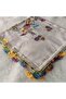 Handmade Needlework Writing, Scarf, Yemeni, Mevlit Cover, Head Cover, 4 Sides Embroidered, 100% Cotton, 100*100cm - 4