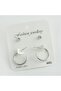 Ilkestor 4-Piece Crushed Hoop Earrings (21223) 2 Cm-Black - 4
