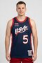 Men Sportswear Fit Authentic USA 96 Grant Hill Basketball Jersey, Navy