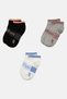 Kids Boy 3 Pairs Brand Logo Crew Socks, Multicolor - 3