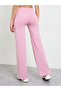 Pink Broad Waist Loose Fit Straight Pants - 4