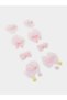 Pack Of 8 - Girls Pink Embellished Hair Clips - 2
