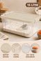 15Lt Elora Organizer Box - Lockable Lid Kitchen Organizer Food Storage Container Beige - 3