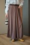 Women's Front Pleated Detail, Elastic Waist and Belted Loose Trousers Brown - 4