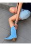 Eva Baby Blue Calf Suede Dallas Heeled Western Summer Boots - 3