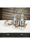 21 Pieces Tea & Coffee Set, Brushed Silver & Matt Gold