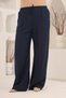 Women's Elastic Pants 1860 Navy Blue - 6