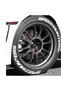 8 Pieces Motorcycle and Car Vehicle 3D Auto Tire Lettering Sticker Emblem Set - 4
