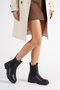 S225 Women's Thick Soled Chelsea Boots with Rubber Detailing, Casual Ankle Boots - 3