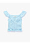 Cotton Buttoned Ruffle Flounce Sweetheart Neckline Tank Top