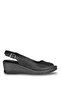 2503 Black Genuine Leather Women's Sandals - 2