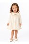 Girl's Elegant Ecru Dress with Tulle Skirt 15564