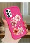 Samsung Galaxy A33 5g Compatible Case Camera Protector Red Silicone Couple Phone Case Floral Pattern