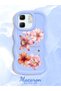 Infinix Hot 50I Compatible Case Camera Protector Blue Silicone Couple Phone Case Floral Pattern - 2