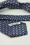 Navy Blue - Pink Small Pattern Italian Silk Tie Ik2505 - 6