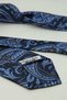 Navy Blue Shawl Pattern Italian Silk Tie Ik2530 - 6