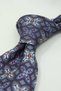 Coffee - Navy Blue Motif Pattern Italian Silk Tie İk2477 - 5