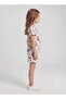 Girls White Red Floral Print Co-ord Set - 3