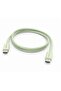 Hama Fabric Charging Cable, USB-C - USB-C, 1 M, Nylon, Green - 4