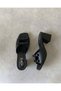 Women's 5cm chunky heel square toe heeled mules with double ribbon detail - stylish summer slipper - 4